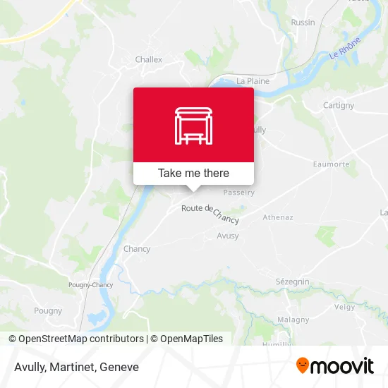 Avully, Martinet map