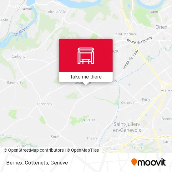 Bernex, Cottenets map