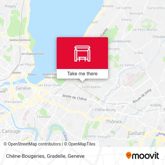Chêne-Bougeries, Gradelle map