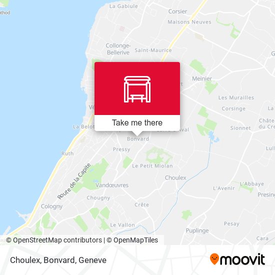Choulex, Bonvard map