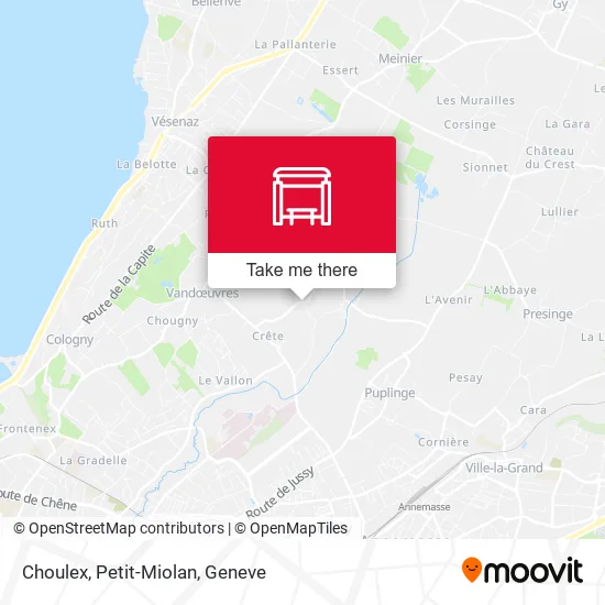 Choulex, Petit-Miolan map