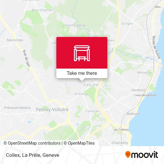 Collex, La Prêle map