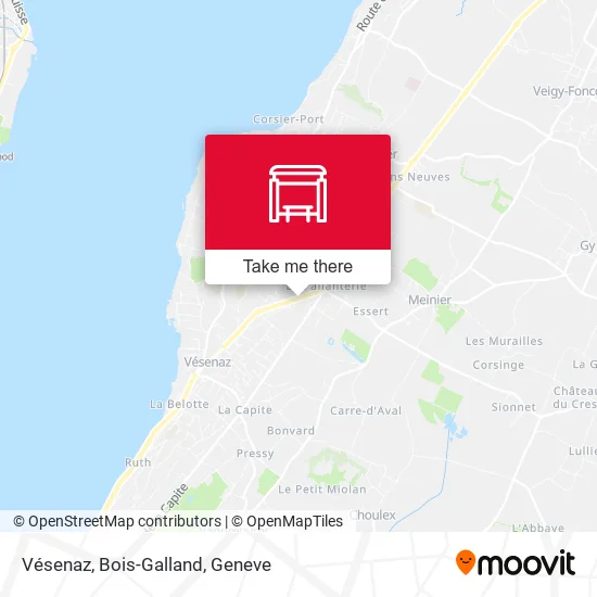 Vésenaz, Bois-Galland map