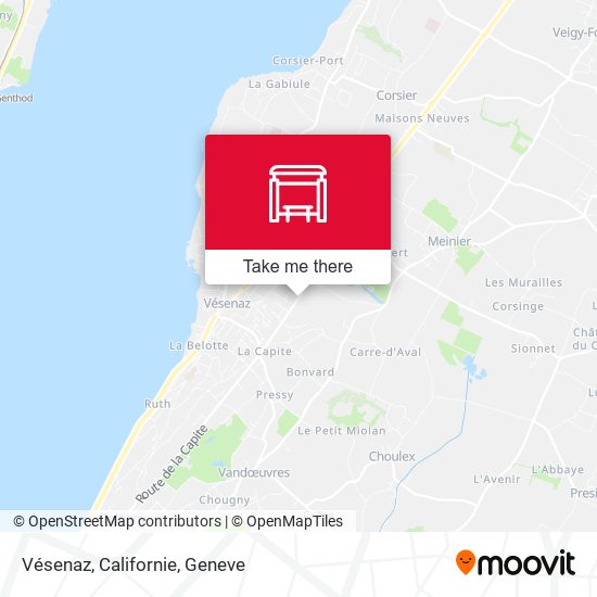 Vésenaz, Californie map