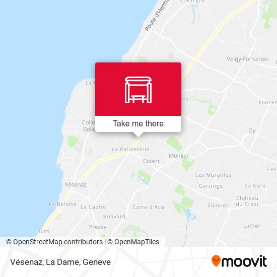 Vésenaz, La Dame map