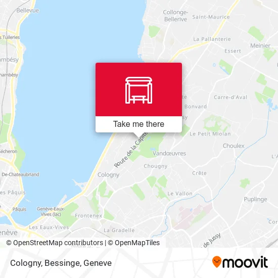 Cologny, Bessinge map