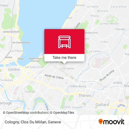 Cologny, Clos Du Môlan map