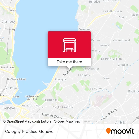Cologny, Fraidieu map