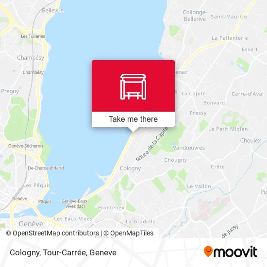 Cologny, Tour-Carrée map