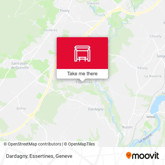Dardagny, Essertines map