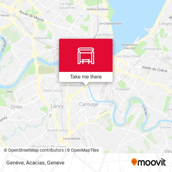 Genève, Acacias map