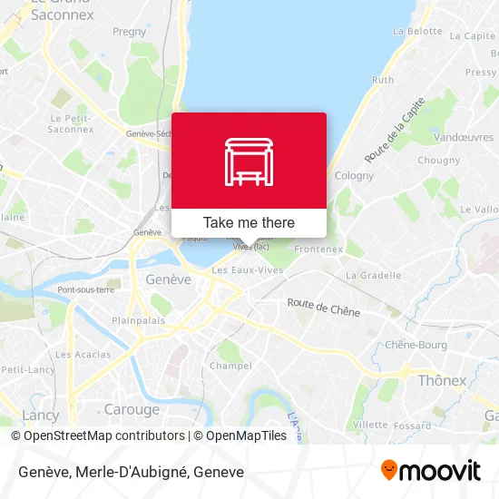 Genève, Merle-D'Aubigné map