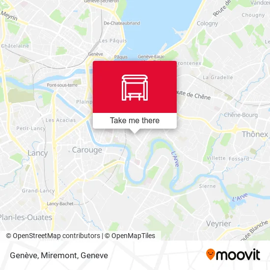 Genève, Miremont map