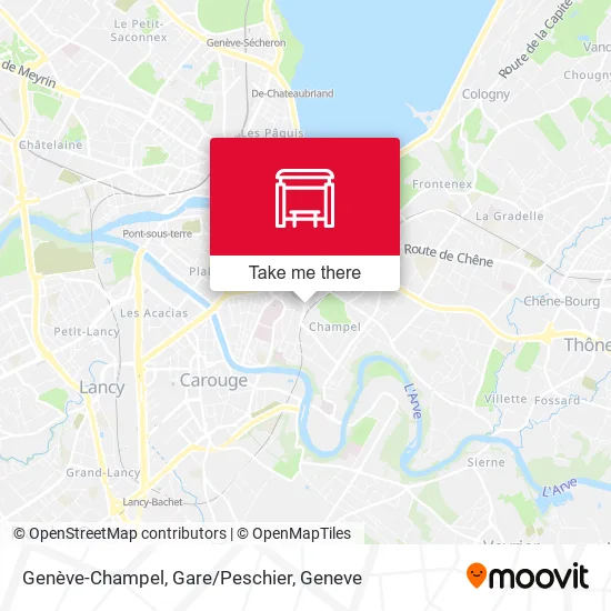 Genève-Champel, Gare/Peschier map