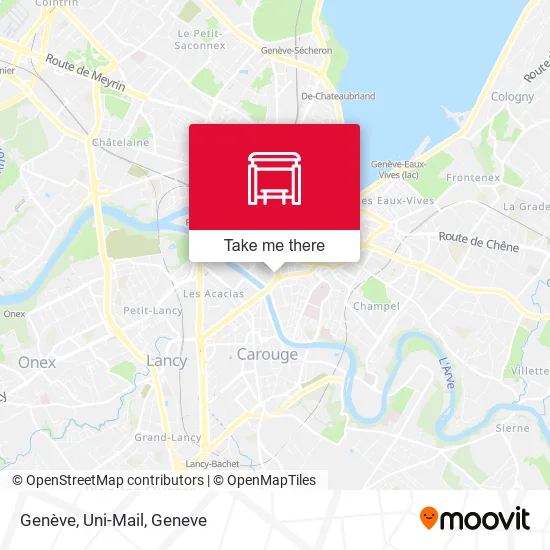 Genève, Uni-Mail map
