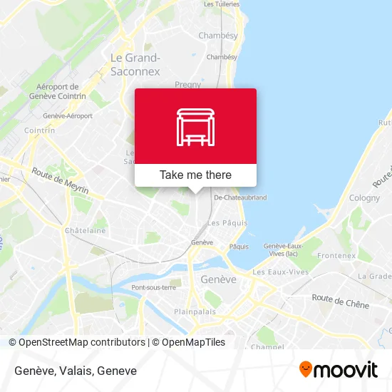 Genève, Valais map