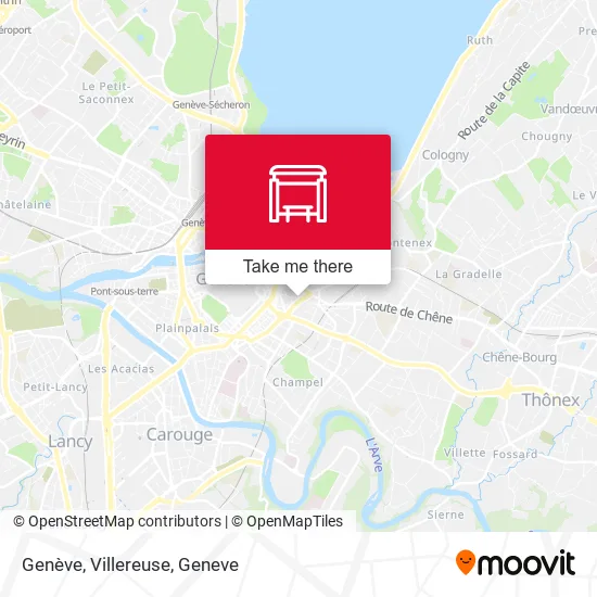 Genève, Villereuse map