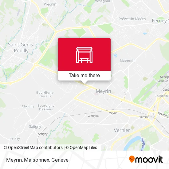 Meyrin, Maisonnex map