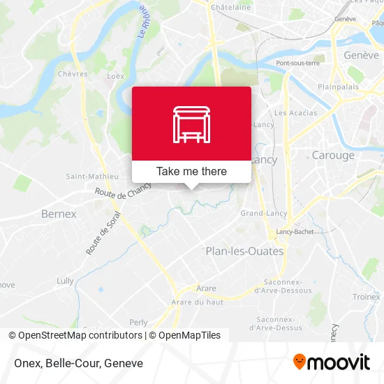 Onex, Belle-Cour map