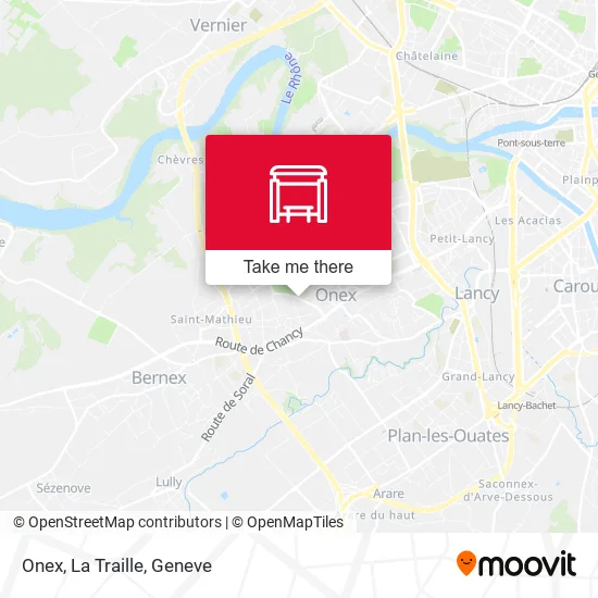 Onex, La Traille map