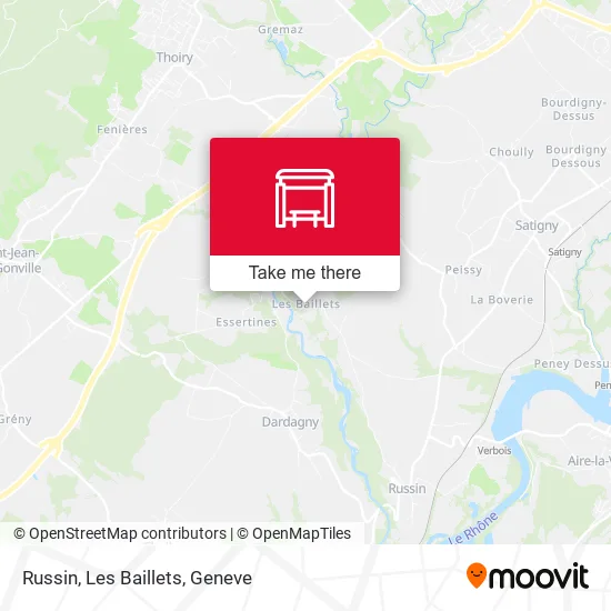 Russin, Les Baillets map
