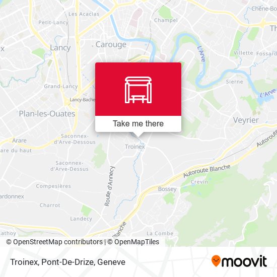 Troinex, Pont-De-Drize map