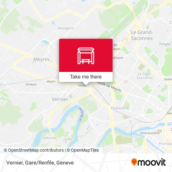 Vernier, Gare/Renfile map
