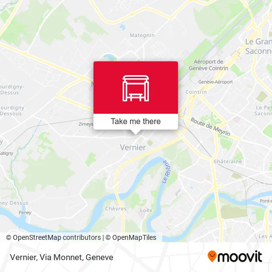 Vernier, Via Monnet map