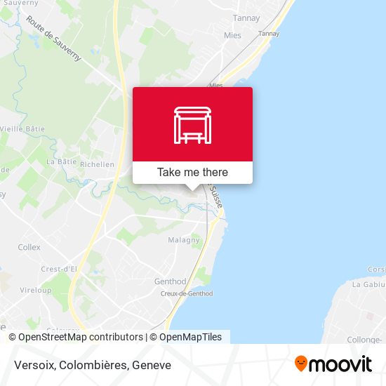 Versoix, Colombières map