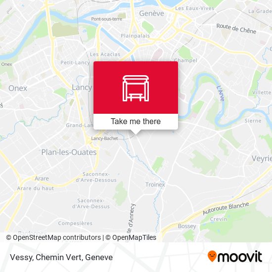Vessy, Chemin Vert map