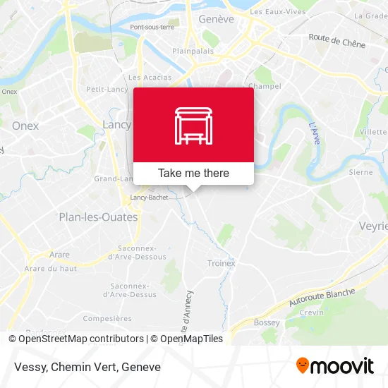 Vessy, Chemin Vert map