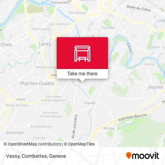 Vessy, Combettes map