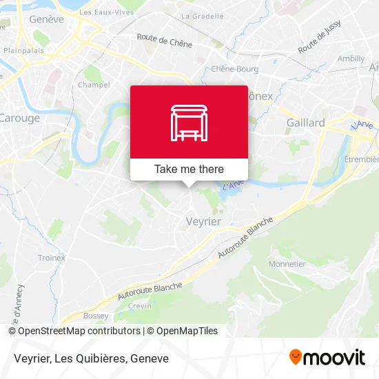 Veyrier, Les Quibières map