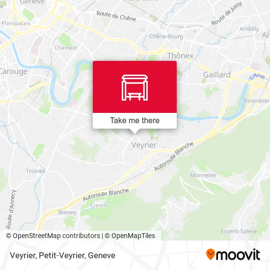Veyrier, Petit-Veyrier map
