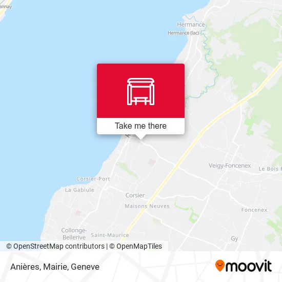 Anières, Mairie map