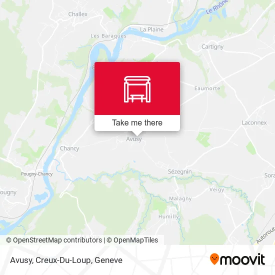 Avusy, Creux-Du-Loup map