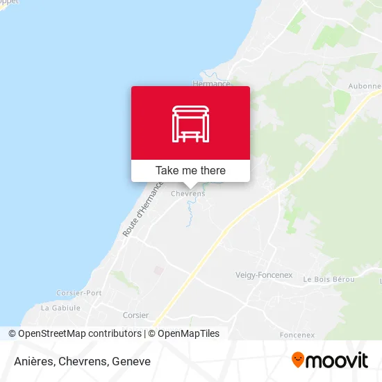 Anières, Chevrens map