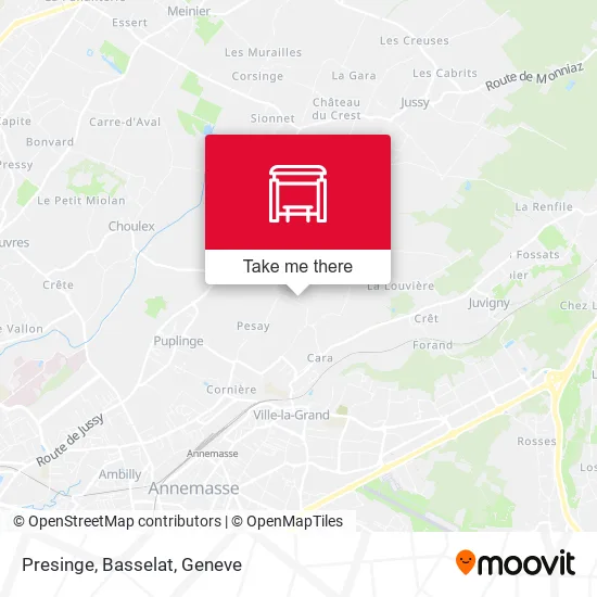 Presinge, Basselat map