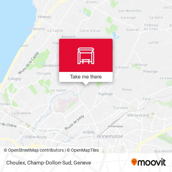 Choulex, Champ-Dollon-Sud map