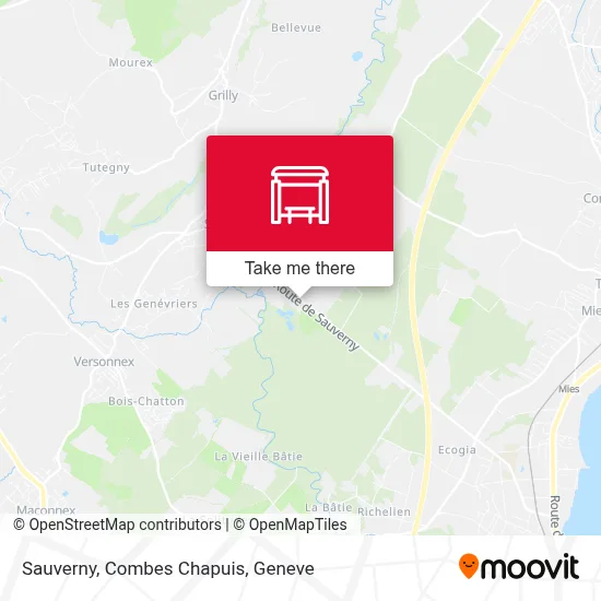 Sauverny, Combes Chapuis map