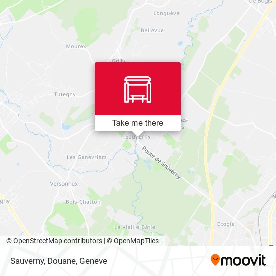 Sauverny, Douane map