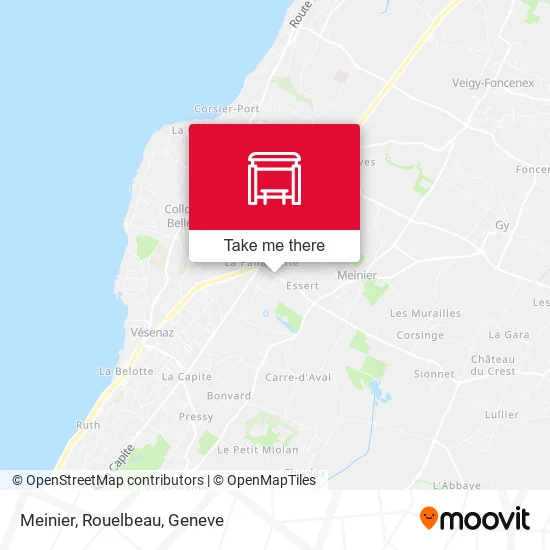 Meinier, Rouelbeau map