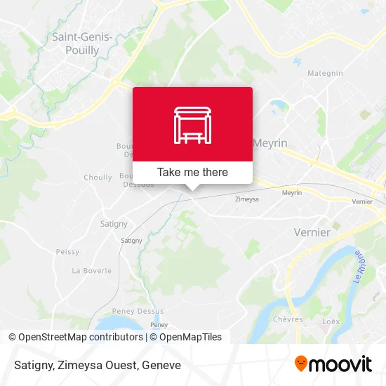 Satigny, Zimeysa Ouest map