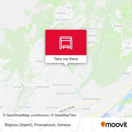 Blignou (Ayent), Promanson map