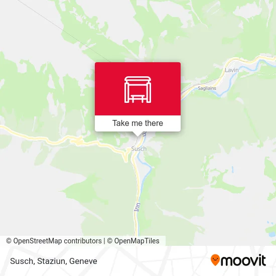Susch, Staziun map