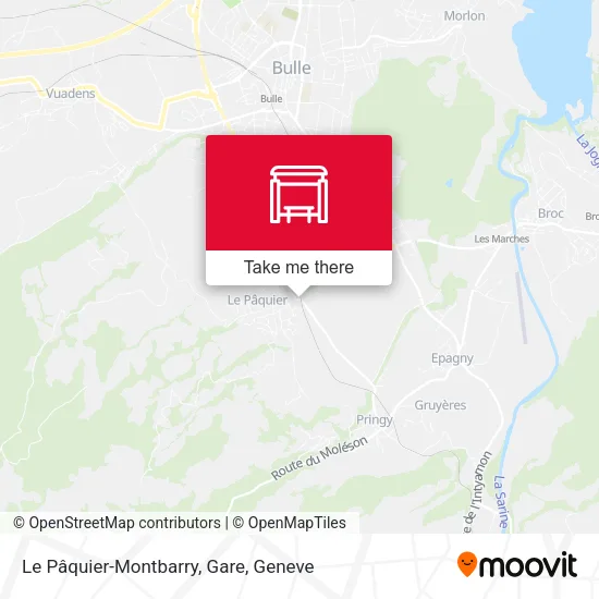 Le Pâquier-Montbarry, Gare map