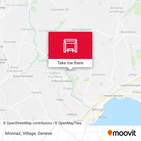Monnaz, Village map
