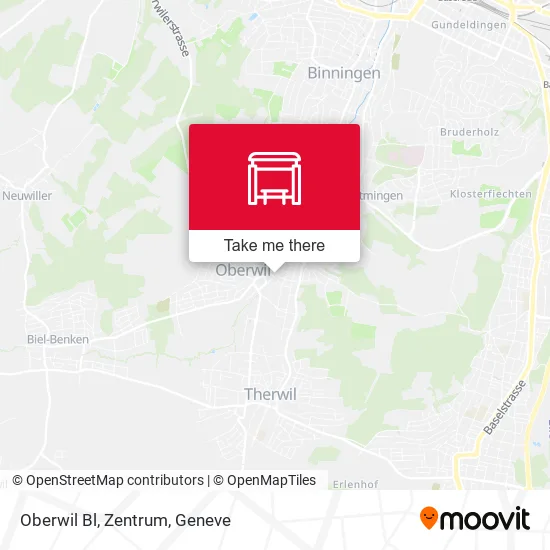 Oberwil Bl, Zentrum map
