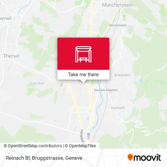 Reinach Bl, Bruggstrasse map