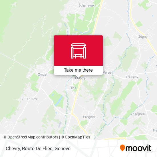 Chevry, Route De Flies map